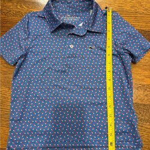 Vineyard Vines size 5 otg red white and blue popsicle polo in navy